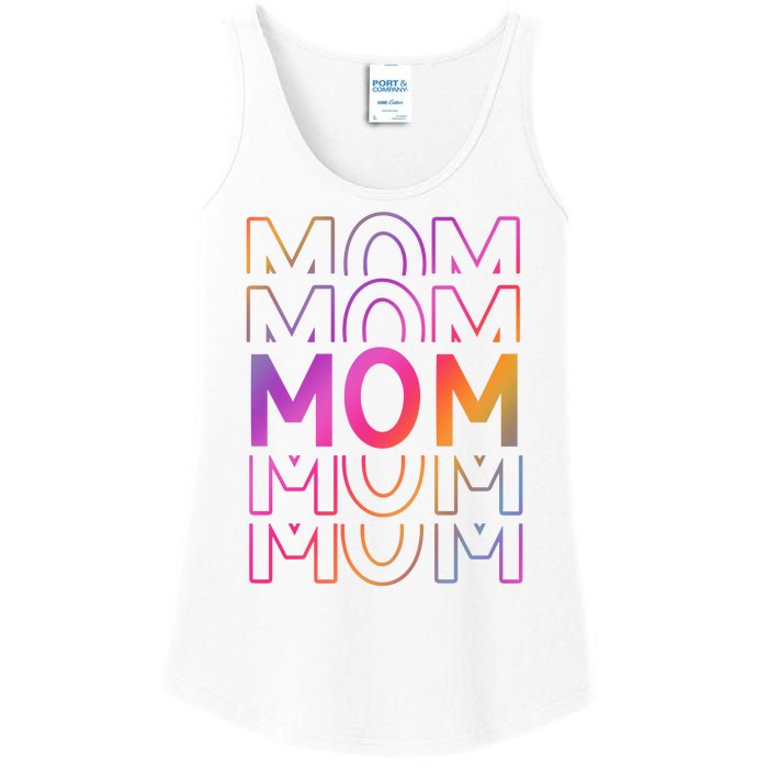 Mom Mothers Day Colorful Rainbow Ladies Essential Tank