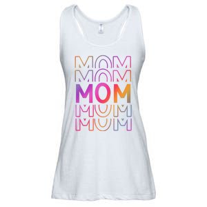 Mom Mothers Day Colorful Rainbow Ladies Essential Flowy Tank