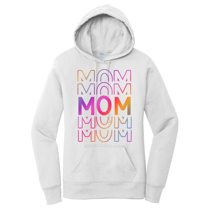 Mom Mothers Day Colorful Rainbow Women's Pullover Hoodie