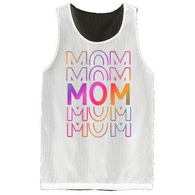 Mom Mothers Day Colorful Rainbow Mesh Reversible Basketball Jersey Tank