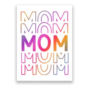 Mom Mothers Day Colorful Rainbow Poster