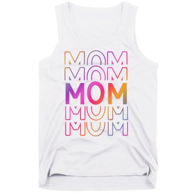 Mom Mothers Day Colorful Rainbow Tank Top