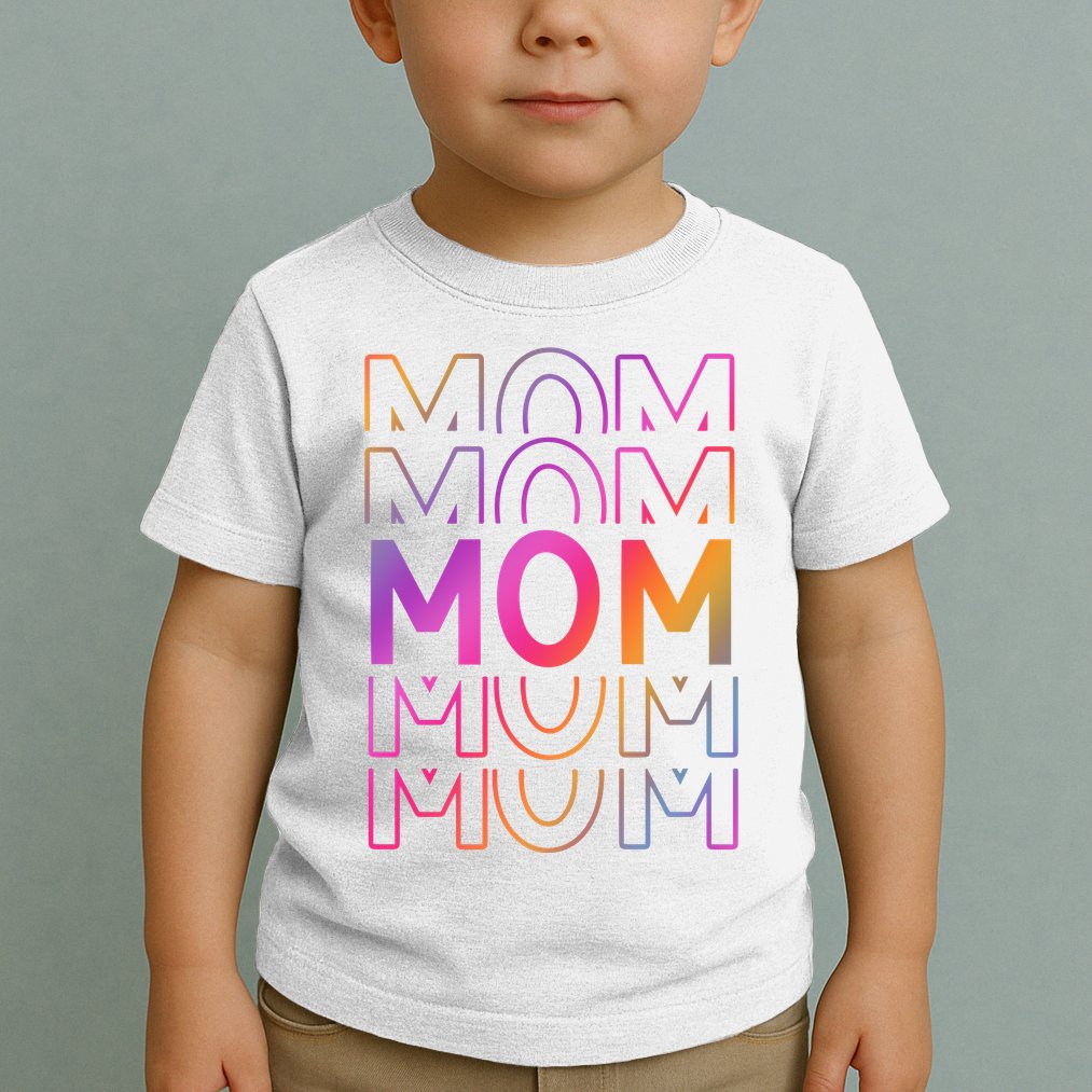 Mom Mothers Day Colorful Rainbow Toddler T-Shirt