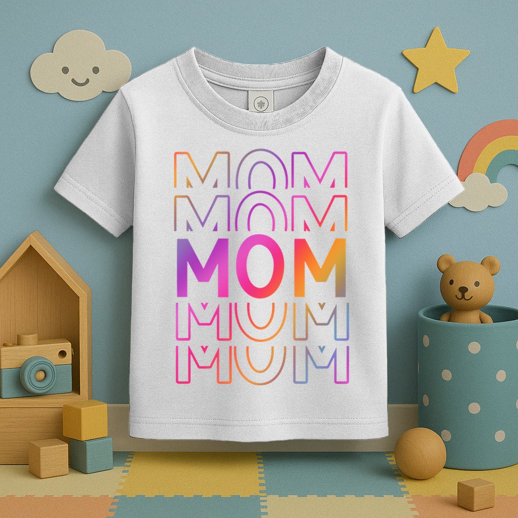 Mom Mothers Day Colorful Rainbow Toddler T-Shirt