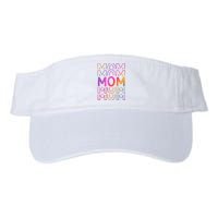 Mom Mothers Day Colorful Rainbow Valucap Bio-Washed Visor