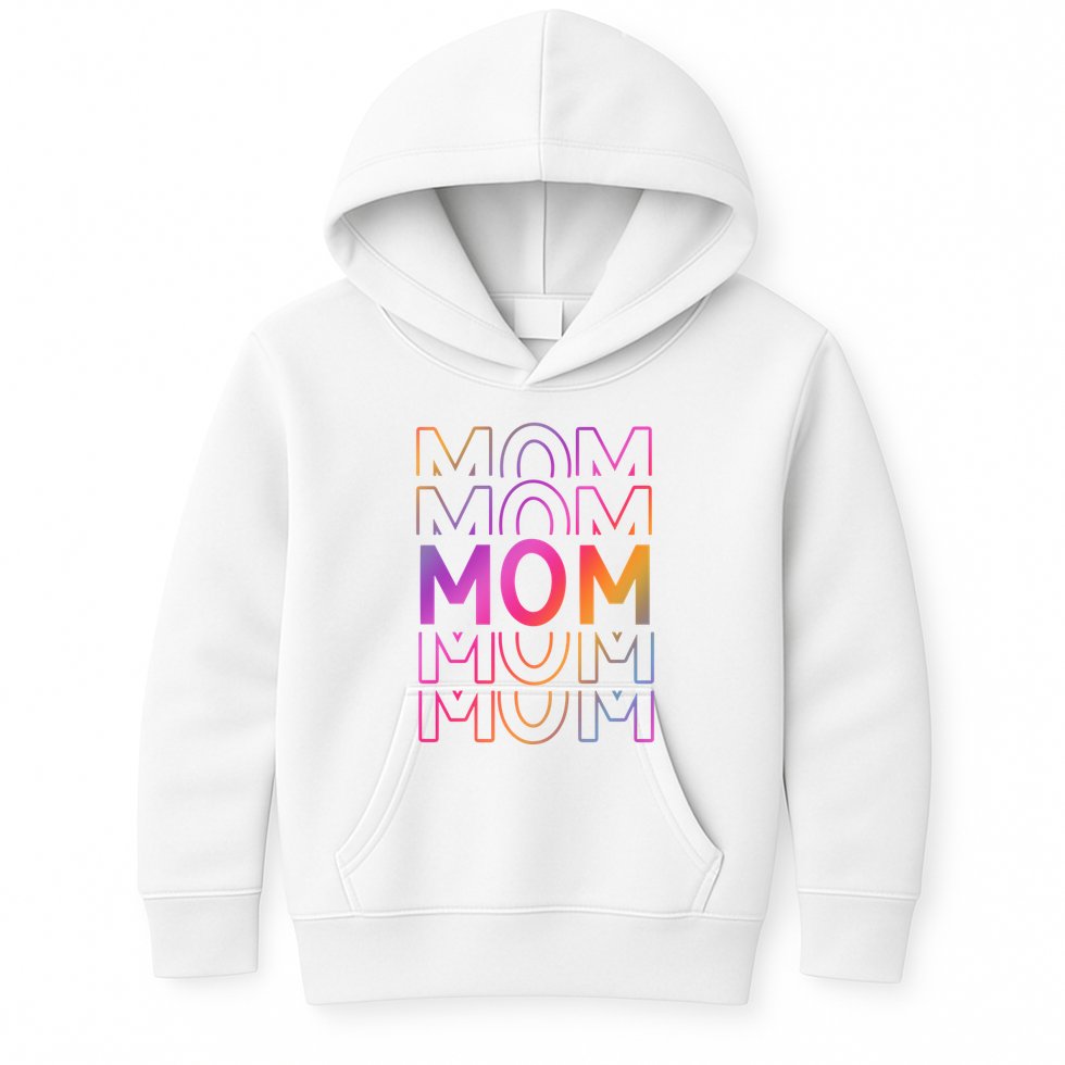 Mom Mothers Day Colorful Rainbow Kids Hoodie