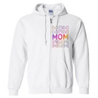 Mom Mothers Day Colorful Rainbow Full Zip Hoodie