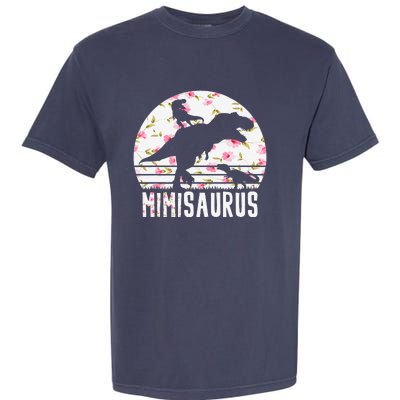 Mimisaurus Mothers Day Dinosaur Lover Funny Mom Of 2 Gift Garment-Dyed Heavyweight T-Shirt