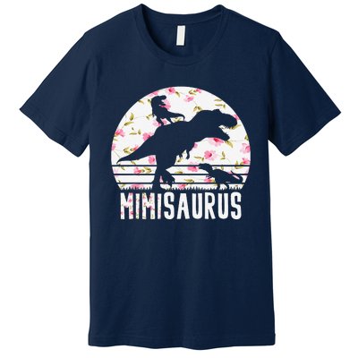 Mimisaurus Mothers Day Dinosaur Lover Funny Mom Of 2 Gift Premium T-Shirt