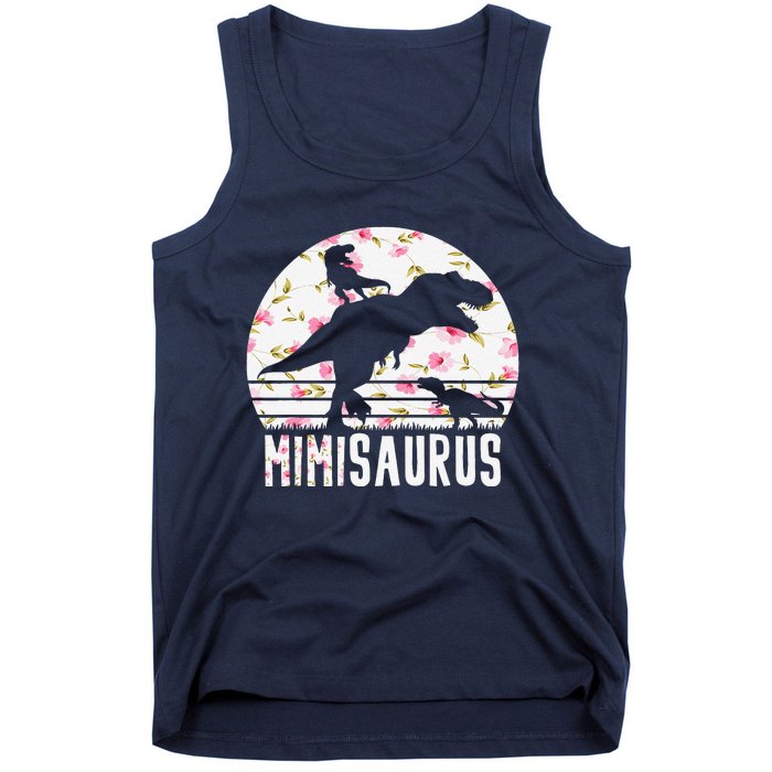 Mimisaurus Mothers Day Dinosaur Lover Funny Mom Of 2 Gift Tank Top