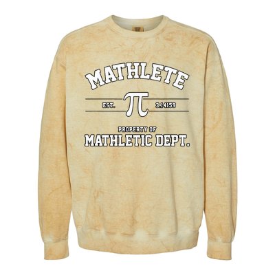 Mathlete Mathletic Department Colorblast Crewneck Sweatshirt