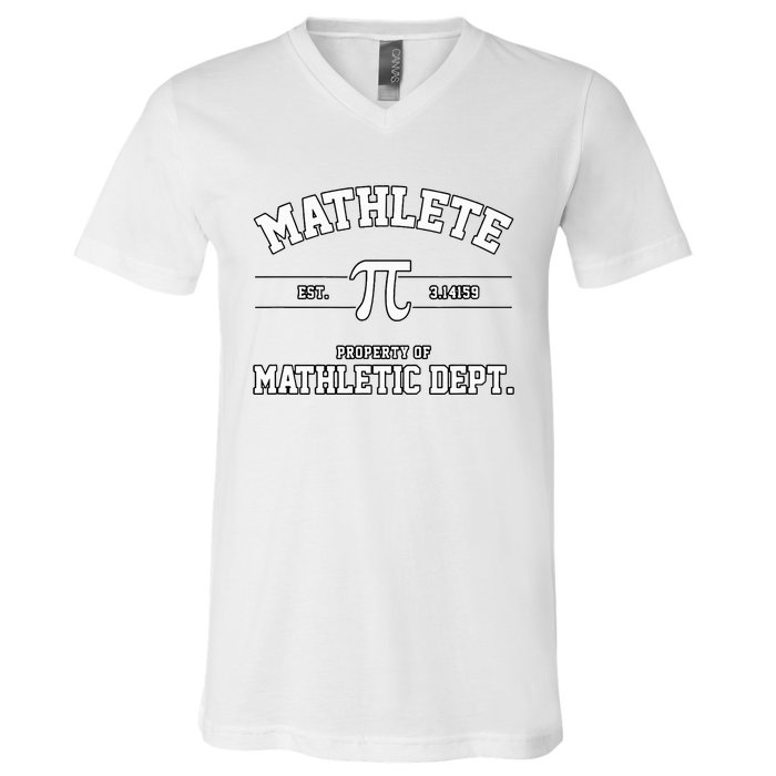 Mathlete Mathletic Department V-Neck T-Shirt