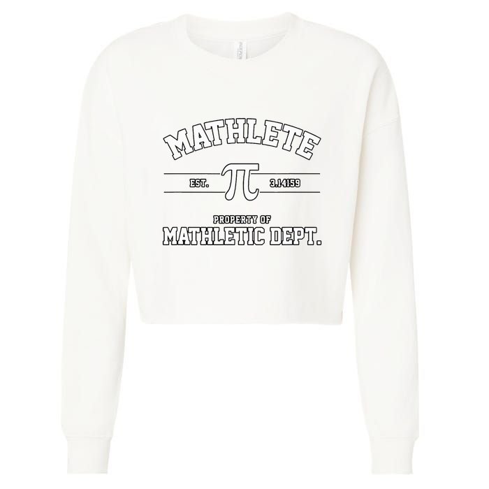 Mathlete Mathletic Department Cropped Pullover Crew