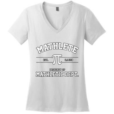 Mathlete Mathletic Department Women's V-Neck T-Shirt