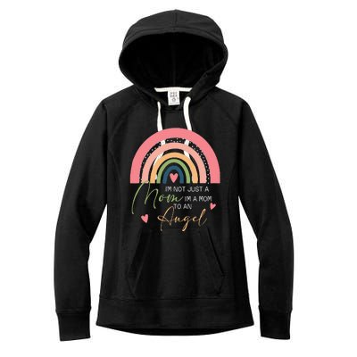 Mom Mothers Day Gifts IM A Mom To An Angel Mama Mothers Day Women's Fleece Hoodie