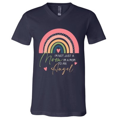 Mom Mothers Day Gifts IM A Mom To An Angel Mama Mothers Day V-Neck T-Shirt