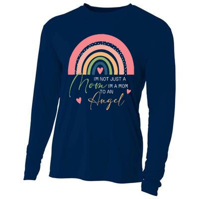 Mom Mothers Day Gifts IM A Mom To An Angel Mama Mothers Day Cooling Performance Long Sleeve Crew