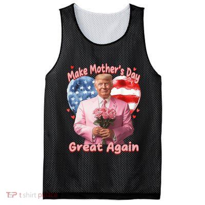 Make Mothers Day Great Again Trump Funny Mother Day Mama  Mesh Reversible Basketball Jersey Tank