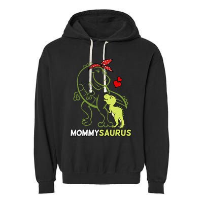 Mommysaurus Mommy Dinosaur Baby Mommy Mother's Day Garment-Dyed Fleece Hoodie