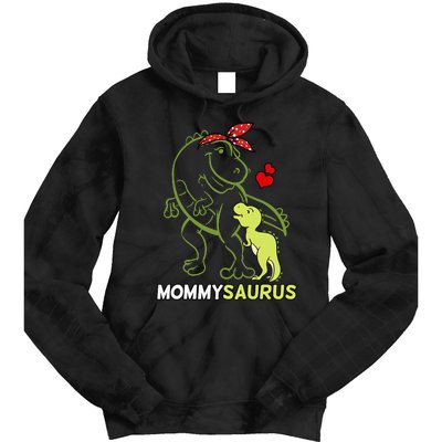 Mommysaurus Mommy Dinosaur Baby Mommy Mother's Day Tie Dye Hoodie