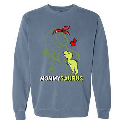 Mommysaurus Mommy Dinosaur Baby Mommy Mother's Day Garment-Dyed Sweatshirt