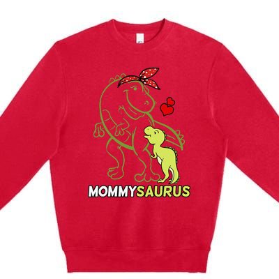 Mommysaurus Mommy Dinosaur Baby Mommy Mother's Day Premium Crewneck Sweatshirt