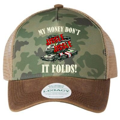 My Money Don't Jiggle Jiggle It Folds Funny Meme Humor Legacy Tie Dye Trucker Hat