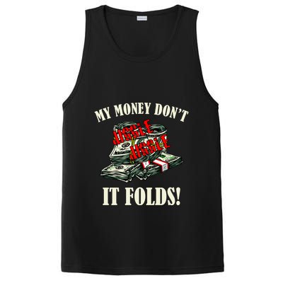 My Money Don't Jiggle Jiggle It Folds Funny Meme Humor PosiCharge Competitor Tank