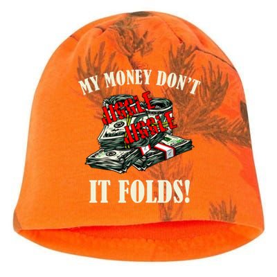 My Money Don't Jiggle Jiggle It Folds Funny Meme Humor Kati - Camo Knit Beanie