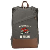 My Money Don't Jiggle Jiggle It Folds Funny Meme Humor Cotton Canvas Backpack