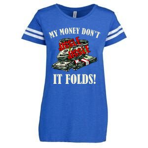 My Money Don't Jiggle Jiggle It Folds Funny Meme Humor Enza Ladies Jersey Football T-Shirt