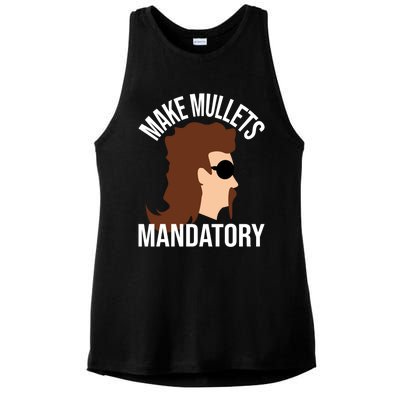 Make Mullets Datory Gift Funny Redneck Mullet 80s Hairstyle Gift Ladies PosiCharge Tri-Blend Wicking Tank