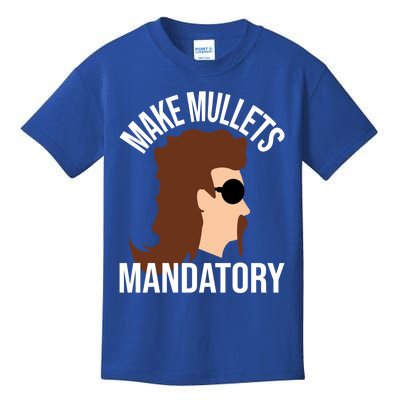 Make Mullets Datory Gift Funny Redneck Mullet 80s Hairstyle Gift Kids T-Shirt