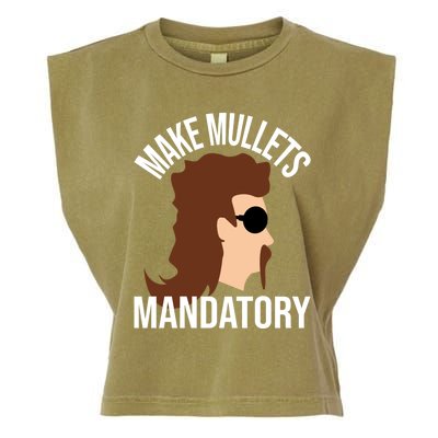 Make Mullets Datory Gift Funny Redneck Mullet 80s Hairstyle Gift Garment-Dyed Women's Muscle Tee