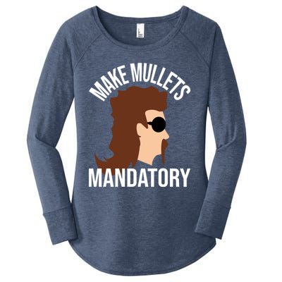 Make Mullets Datory Gift Funny Redneck Mullet 80s Hairstyle Gift Women's Perfect Tri Tunic Long Sleeve Shirt