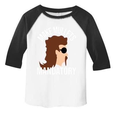 Make Mullets Datory Gift Funny Redneck Mullet 80s Hairstyle Gift Toddler Fine Jersey T-Shirt