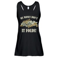 My Money Don't Jiggle Jiggle It Folds Gold Funny Meme Ladies Essential Flowy Tank