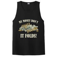 My Money Don't Jiggle Jiggle It Folds Gold Funny Meme PosiCharge Competitor Tank