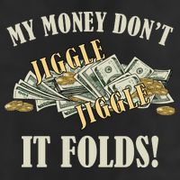 My Money Don't Jiggle Jiggle It Folds Gold Funny Meme Golf Towel