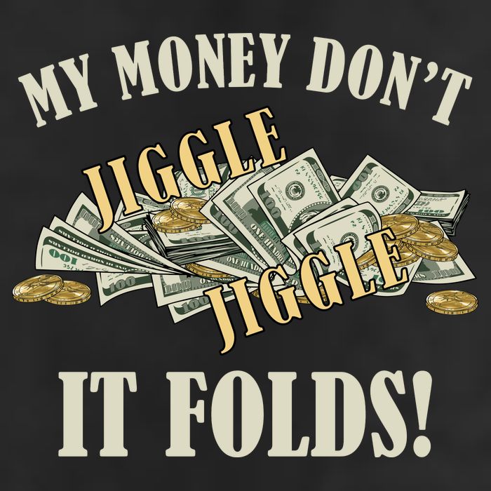 My Money Don't Jiggle Jiggle It Folds Gold Funny Meme Golf Towel