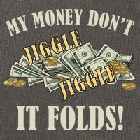 My Money Don't Jiggle Jiggle It Folds Gold Funny Meme Cotton Canvas Backpack