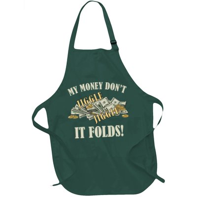 My Money Don't Jiggle Jiggle It Folds Gold Funny Meme Apron