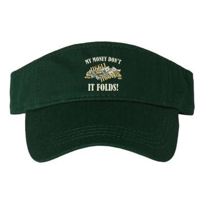 My Money Don't Jiggle Jiggle It Folds Gold Funny Meme Visor