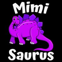Mimisaurus Mimi Dinosaur Lover Dino Mother's Day Flat Bill Trucker Hat