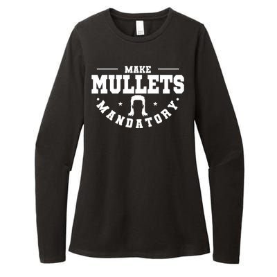 Make Mullets Datory Hairstyle Gift Womens CVC Long Sleeve Shirt