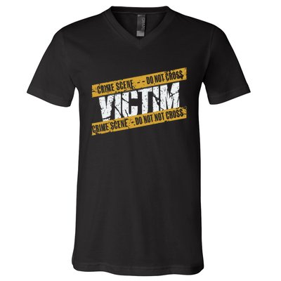 Murder Mystery Detective Documentary True Crime V-Neck T-Shirt