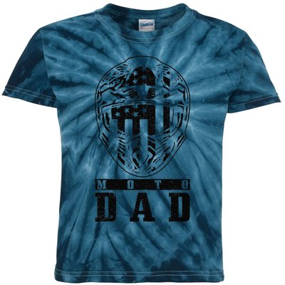 Motocross Moto Dad Dirt Bike Racing MX Biker Fathers Day Kids Tie-Dye T-Shirt