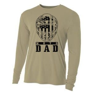 Motocross Moto Dad Dirt Bike Racing MX Biker Fathers Day Cooling Performance Long Sleeve Crew