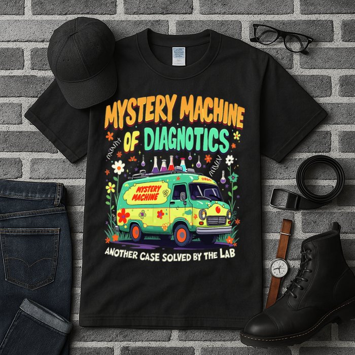 Mystery Machine Diagnostics Lab Tech Week 2025 Tall T-Shirt