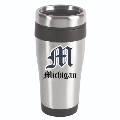 Michigan M Detroit D Logo 16oz Travel Tumbler